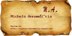 Michels Annamária névjegykártya